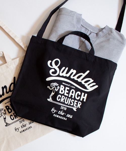 ALL ORDINARIES（オールオーディナリーズ）の「【SUNDAY BEACH CRUISER（サンデービーチクルーザー）】ロングボードマイリー 2WAYトートバッグ（トートバッグ・レディース・ナチュラル/ブラック・FREE）」の16枚目の写真