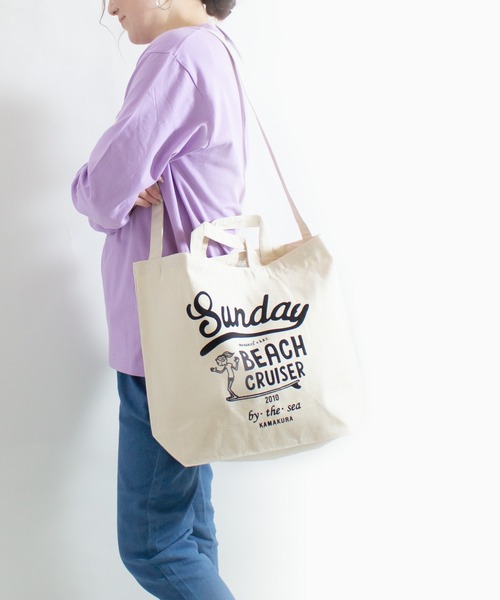 ALL ORDINARIES（オールオーディナリーズ）の「【SUNDAY BEACH CRUISER（サンデービーチクルーザー）】ロングボードマイリー 2WAYトートバッグ（トートバッグ・レディース・ナチュラル/ブラック・FREE）」の19枚目の写真
