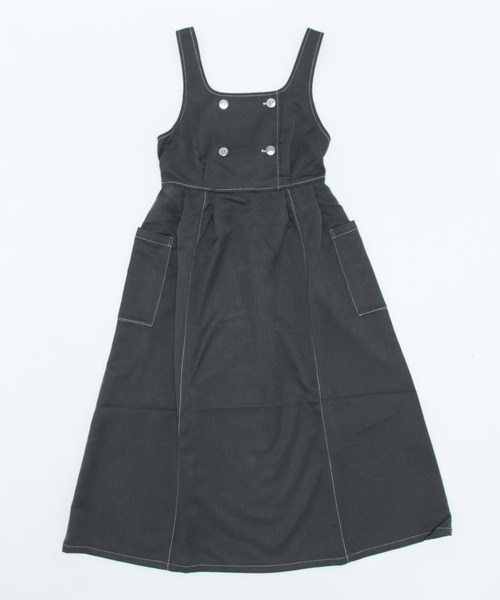 179/WG(イチナナキュウダブルジー)の「セットワンピース/ショートジャケット&ジャンスカ(ジャンパースカート・レディース・その他/チャコールグレー/オフホワイト・MEDIUM)」の14枚目の写真