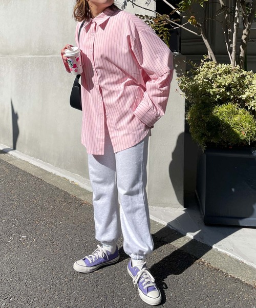 archives（アルシーヴ）の「【LIMITED】SWITCH SLEEVE STRIPE SHIRT（シャツ/ブラウス・レディース・イエロー/ピンク/ラベンダー・MEDIUM）」の11枚目の写真