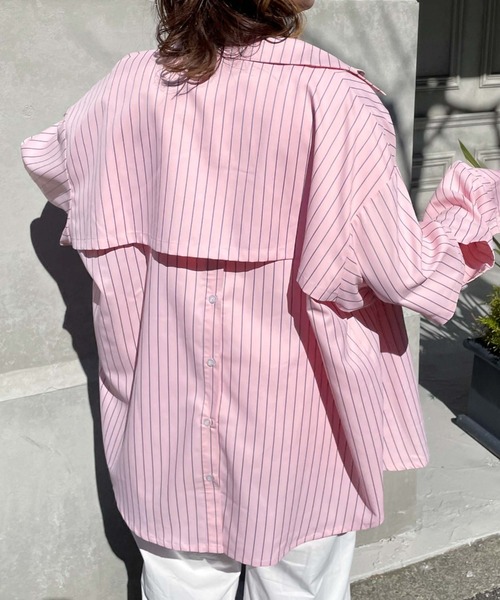 archives（アルシーヴ）の「【LIMITED】SWITCH SLEEVE STRIPE SHIRT（シャツ/ブラウス・レディース・イエロー/ピンク/ラベンダー・MEDIUM）」の18枚目の写真