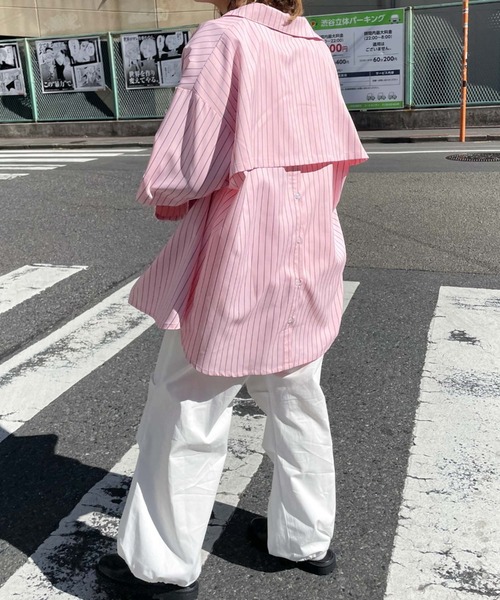 archives（アルシーヴ）の「【LIMITED】SWITCH SLEEVE STRIPE SHIRT（シャツ/ブラウス・レディース・イエロー/ピンク/ラベンダー・MEDIUM）」の14枚目の写真