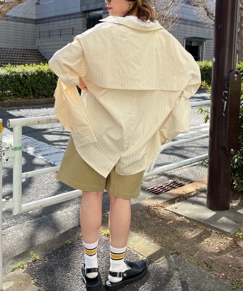 archives（アルシーヴ）の「【LIMITED】SWITCH SLEEVE STRIPE SHIRT（シャツ/ブラウス・レディース・イエロー/ピンク/ラベンダー・MEDIUM）」の13枚目の写真