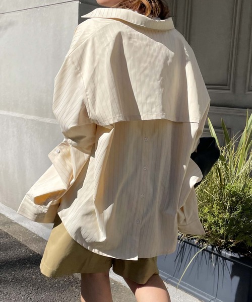 archives（アルシーヴ）の「【LIMITED】SWITCH SLEEVE STRIPE SHIRT（シャツ/ブラウス・レディース・イエロー/ピンク/ラベンダー・MEDIUM）」の16枚目の写真