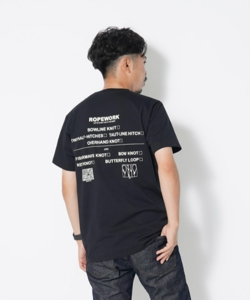 Snow Peak（スノーピーク）の「ROPEWORK T shirt（Tシャツ/カットソー・メンズ・ブラック/グレー/ブラウン・LARGE/MEDIUM/SMALL/X-LARGE）」の2枚目の写真