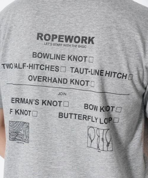 Snow Peak（スノーピーク）の「ROPEWORK T shirt（Tシャツ/カットソー・メンズ・ブラック/グレー/ブラウン・LARGE/MEDIUM/SMALL/X-LARGE）」の5枚目の写真