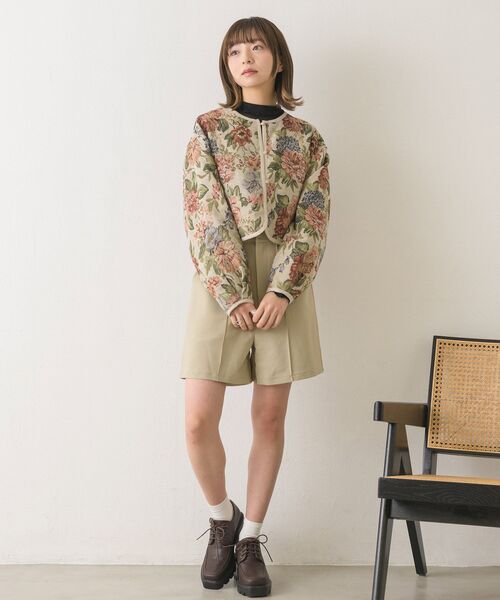 RETRO GIRL（レトロガール）の「ゴブランノーカラーJK（その他アウター・レディース・ブラック/ライトベージュ・FREE）」の7枚目の写真