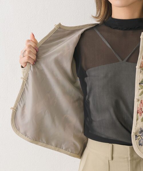 RETRO GIRL（レトロガール）の「ゴブランノーカラーJK（その他アウター・レディース・ブラック/ライトベージュ・FREE）」の21枚目の写真