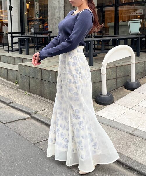 MAJESTIC LEGON（マジェスティックレゴン）の「チェーン付きオープンニット（ニット/セーター・レディース・アイボリー/ピンク/ネイビー・MEDIUM）」の13枚目の写真