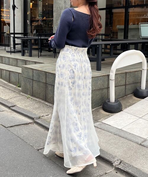 MAJESTIC LEGON（マジェスティックレゴン）の「チェーン付きオープンニット（ニット/セーター・レディース・アイボリー/ピンク/ネイビー・MEDIUM）」の15枚目の写真