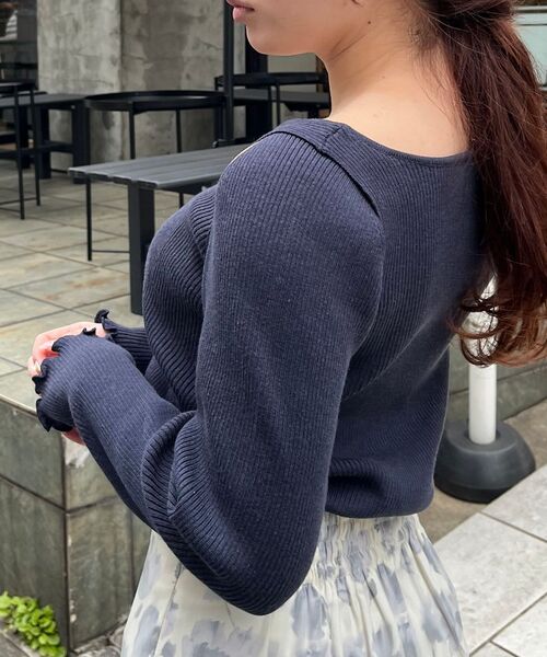 MAJESTIC LEGON（マジェスティックレゴン）の「チェーン付きオープンニット（ニット/セーター・レディース・アイボリー/ピンク/ネイビー・MEDIUM）」の18枚目の写真