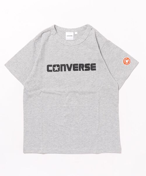 CONVERSE（コンバース）の「CONVERSE/コンバース　キッズ　半袖クルーTシャツ（Tシャツ/カットソー・キッズ・ブラック/オフホワイト/杢グレー/イエロー/サックスブルー・140/150/130/160）」の3枚目の写真