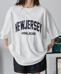 MONO-MART | PARAMUS MINNESOTA DES MOINES LOGO CREW NECK T-SHIRTS / パラマス ミネソタ デモイン アーチロゴ 配色刺繍 クルーネック ビッグ 半袖Tシャツ(Tシャツ/カットソー)