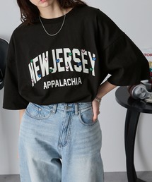 PARAMUS MINNESOTA DES MOINES LOGO CREW NECK T-SHIRTS / パラマス ミネソタ デモイン アーチロゴ 配色刺繍 クルーネック ビッグ 半袖Tシャツ