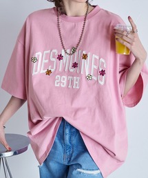 PARAMUS MINNESOTA DES MOINES LOGO CREW NECK T-SHIRTS / パラマス ミネソタ デモイン アーチロゴ 配色刺繍 クルーネック ビッグ 半袖Tシャツ