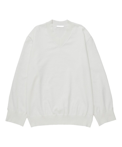 ASCLO(エジュクロ)の「ASCLO 12G Over V Neck Knit(ニット/セーター・メンズ・ブラック/グレー/アイボリー・FREE)」の10枚目の写真