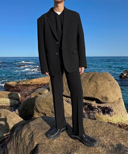 ASCLO(エジュクロ)の「ASCLO 12G Over V Neck Knit(ニット/セーター・メンズ・ブラック/グレー/アイボリー・FREE)」の8枚目の写真