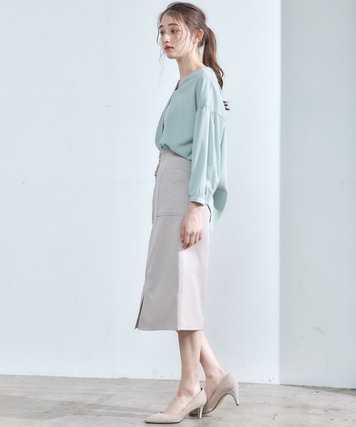 12Twelve Agenda(トゥエルブ アジェンダ)の「シンプルゆるブラウス(シャツ/ブラウス・レディース・ミント/ブルー/オフホワイト・M)」の19枚目の写真