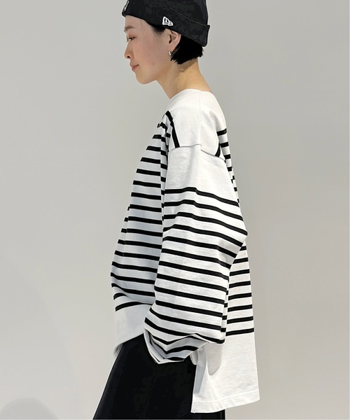 AP STUDIO（エーピーストゥディオ）の「《追加》【JOHNBULL/ジョンブル】オーバーサイズバスクTシャツ（Tシャツ/カットソー・レディース・ホワイト/ブラック・FREE）」の18枚目の写真