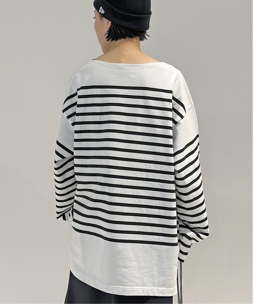 AP STUDIO（エーピーストゥディオ）の「《追加》【JOHNBULL/ジョンブル】オーバーサイズバスクTシャツ（Tシャツ/カットソー・レディース・ホワイト/ブラック・FREE）」の19枚目の写真