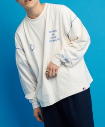 SOUNDSGOOOOD | 【SOUNDS GOOOOD / サウンズグッド】ランダム刺繍袖USAコットンBIGロンTee(Tシャツ/カットソー)