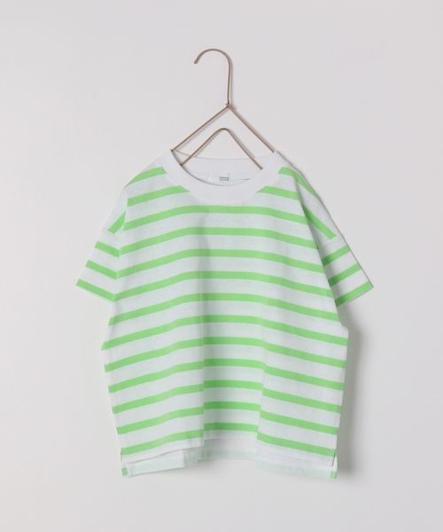 LOWRYS FARM(ローリーズファーム)の「USAボーダーTシャツ 180593(Tシャツ/カットソー・キッズ・ピンク/ネイビー/グリーン/ブルー/パープル・110cm/120cm/140cm/150cm/130cm)」の2枚目の写真