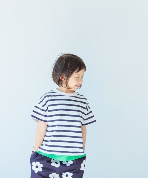 LOWRYS FARM(ローリーズファーム)の「USAボーダーTシャツ 180593(Tシャツ/カットソー・キッズ・ピンク/ネイビー/グリーン/ブルー/パープル・110cm/120cm/140cm/150cm/130cm)」の22枚目の写真