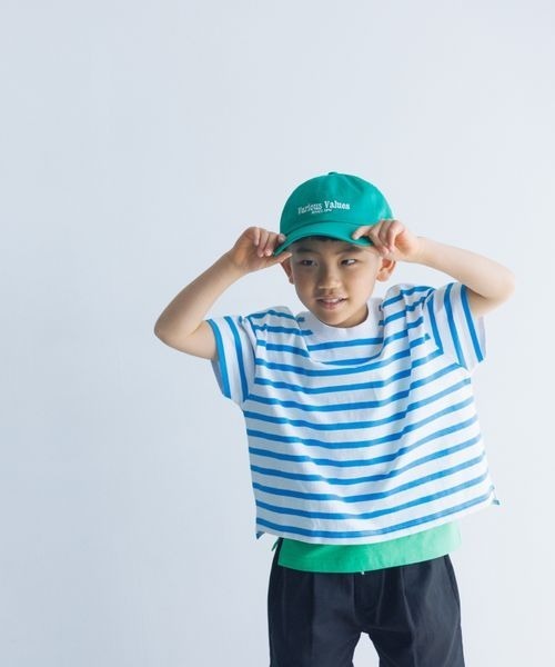 LOWRYS FARM(ローリーズファーム)の「USAボーダーTシャツ 180593(Tシャツ/カットソー・キッズ・ピンク/ネイビー/グリーン/ブルー/パープル・110cm/120cm/140cm/150cm/130cm)」の14枚目の写真