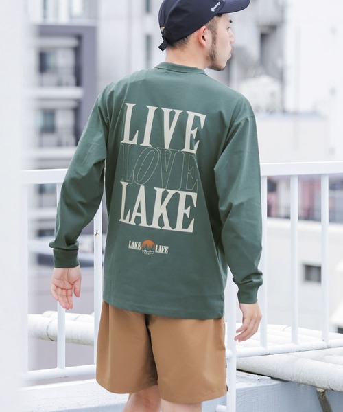 EKAL(エカル)の「L L LAKE LONG-SLEEVE T-SHIRTS(Tシャツ/カットソー・メンズ・カーキ/ライトグレー・MEDIUM/LARGE)」の2枚目の写真