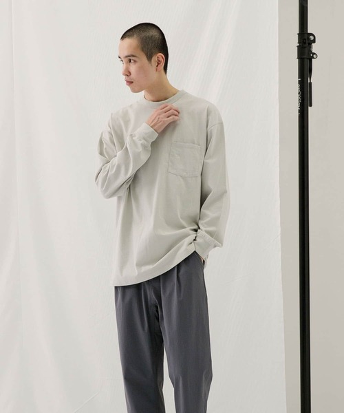 EKAL(エカル)の「L L LAKE LONG-SLEEVE T-SHIRTS(Tシャツ/カットソー・メンズ・カーキ/ライトグレー・MEDIUM/LARGE)」の11枚目の写真