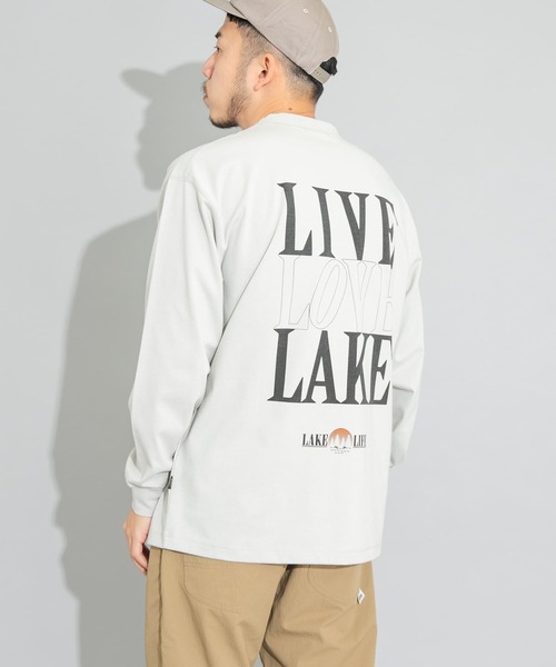 EKAL(エカル)の「L L LAKE LONG-SLEEVE T-SHIRTS(Tシャツ/カットソー・メンズ・カーキ/ライトグレー・MEDIUM/LARGE)」の3枚目の写真