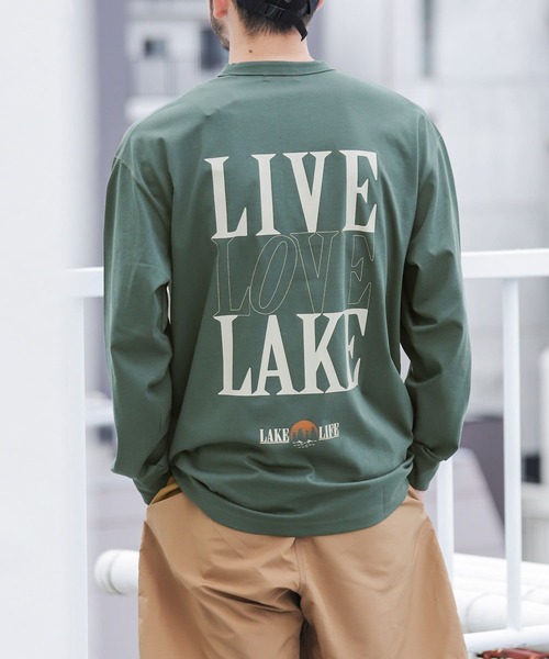 EKAL(エカル)の「L L LAKE LONG-SLEEVE T-SHIRTS(Tシャツ/カットソー・メンズ・カーキ/ライトグレー・MEDIUM/LARGE)」の20枚目の写真
