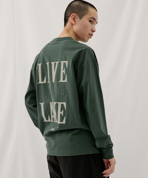 EKAL(エカル)の「L L LAKE LONG-SLEEVE T-SHIRTS(Tシャツ/カットソー・メンズ・カーキ/ライトグレー・MEDIUM/LARGE)」の4枚目の写真