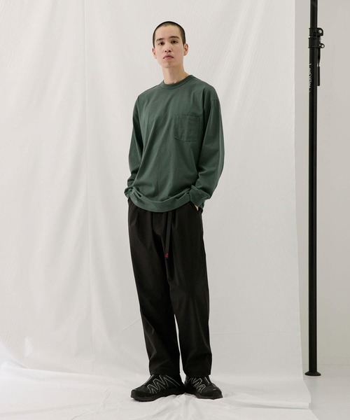 EKAL(エカル)の「L L LAKE LONG-SLEEVE T-SHIRTS(Tシャツ/カットソー・メンズ・カーキ/ライトグレー・MEDIUM/LARGE)」の8枚目の写真