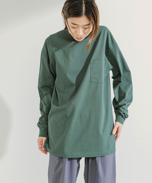 EKAL(エカル)の「L L LAKE LONG-SLEEVE T-SHIRTS(Tシャツ/カットソー・メンズ・カーキ/ライトグレー・MEDIUM/LARGE)」の21枚目の写真