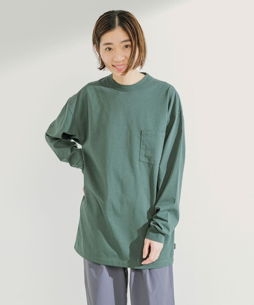 EKAL(エカル)の「L L LAKE LONG-SLEEVE T-SHIRTS(Tシャツ/カットソー・メンズ・カーキ/ライトグレー・MEDIUM/LARGE)」の13枚目の写真