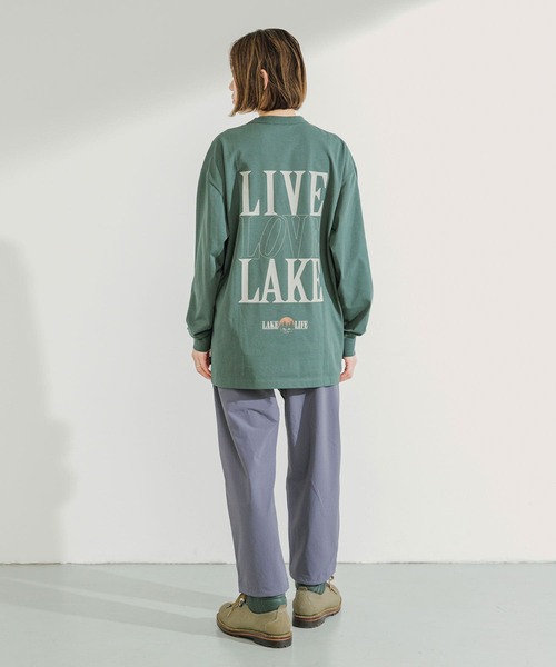 EKAL(エカル)の「L L LAKE LONG-SLEEVE T-SHIRTS(Tシャツ/カットソー・メンズ・カーキ/ライトグレー・MEDIUM/LARGE)」の9枚目の写真