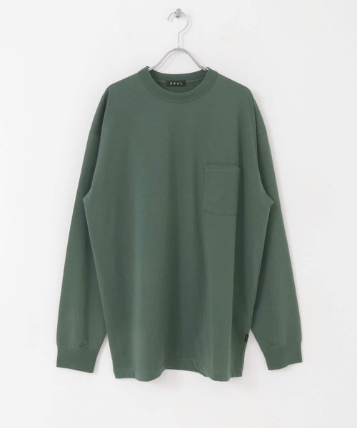 EKAL(エカル)の「L L LAKE LONG-SLEEVE T-SHIRTS(Tシャツ/カットソー・メンズ・カーキ/ライトグレー・MEDIUM/LARGE)」の6枚目の写真