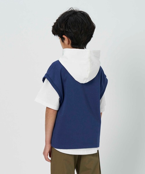 MPS（エムピーエス）の「【MPS】吸水速乾パーカーレイヤード（パーカー・キッズ・ベージュ/ブルー・140/130/105/160/150/120）」の5枚目の写真