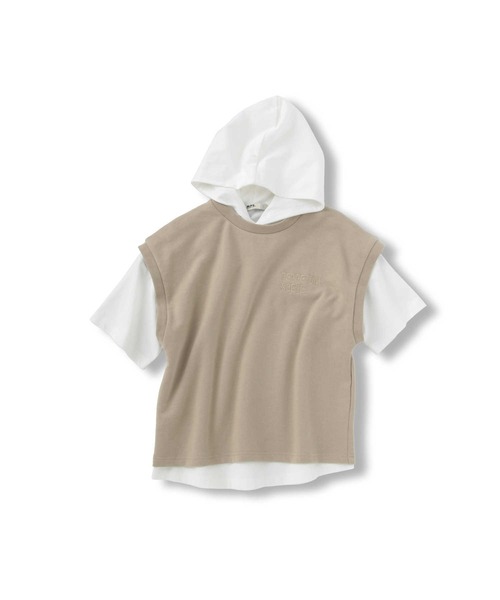 MPS（エムピーエス）の「【MPS】吸水速乾パーカーレイヤード（パーカー・キッズ・ベージュ/ブルー・140/130/105/160/150/120）」の7枚目の写真