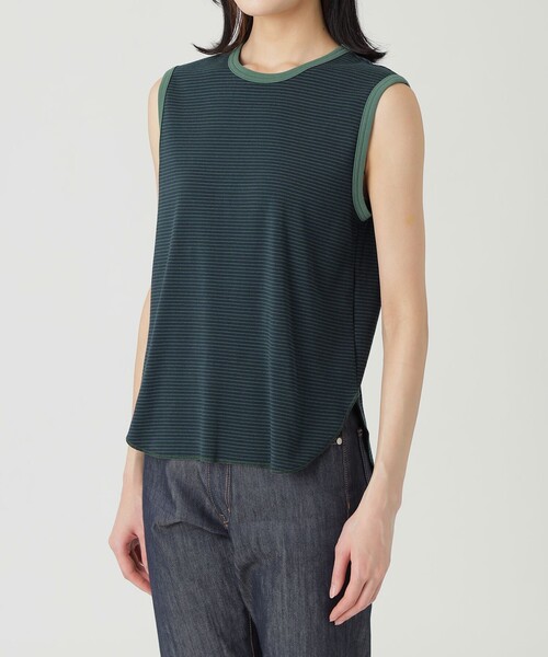 LOVELESS（ラブレス）の「フライスボーダーノースリーブ（タンクトップ・レディース・グリーン系その他3/ブルー系その他4/イエロー系その他2・36）」の8枚目の写真