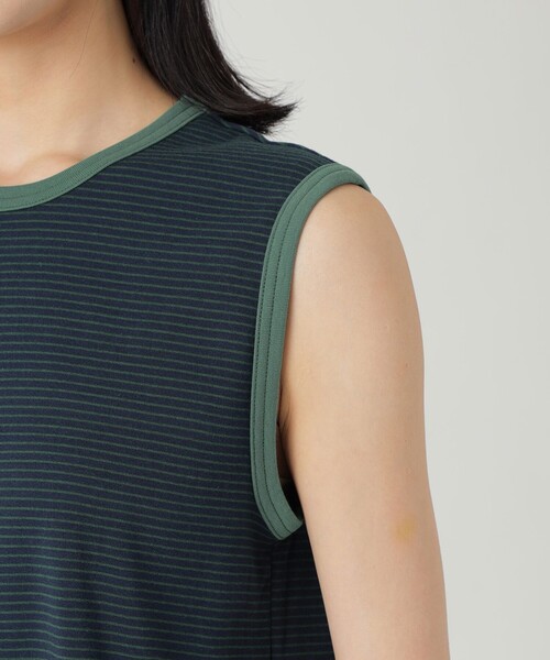 LOVELESS（ラブレス）の「フライスボーダーノースリーブ（タンクトップ・レディース・グリーン系その他3/ブルー系その他4/イエロー系その他2・36）」の10枚目の写真