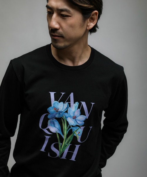 VANQUISH / ヴァンキッシュ ブルーフラワー プリント 長袖T