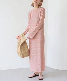 SLOBE citron. | SLOBE citron. シャーリングボーダーワンピース(ワンピース)