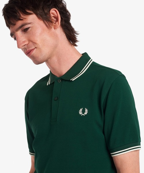FRED PERRY /フレッドペリー/オリーブグリーン /ポロシャツ /L FRED PERRY(フレッドペリー) 長袖ポロシャツM1814 M1814