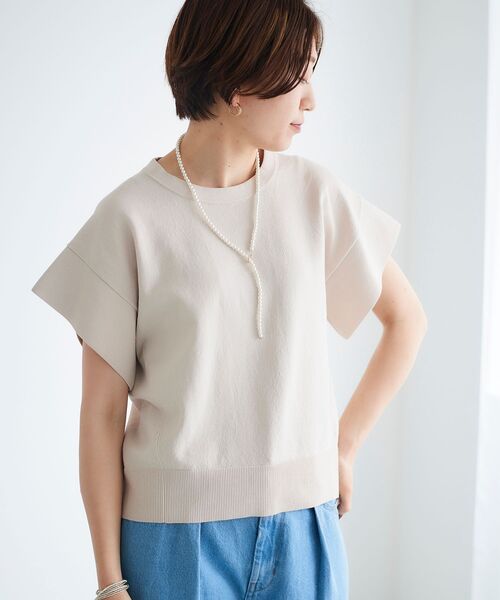 le.coeur blanc（ルクールブラン）の「フレアスリーブニットプルオーバー（ニット/セーター・レディース・ブルー/ダークグレー/キャメル/グレイッシュベージュ・38）」の11枚目の写真