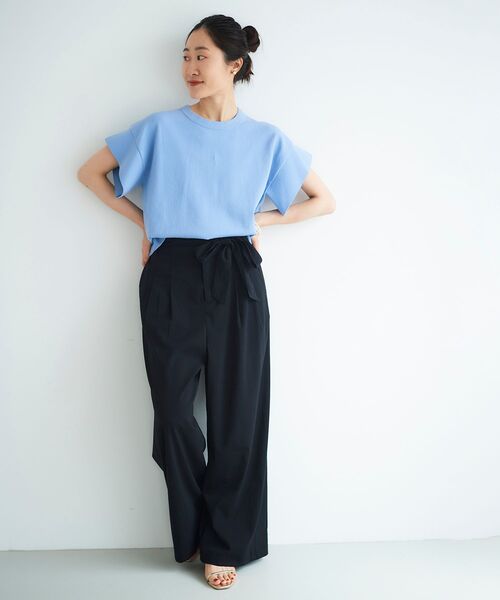 le.coeur blanc（ルクールブラン）の「フレアスリーブニットプルオーバー（ニット/セーター・レディース・ブルー/ダークグレー/キャメル/グレイッシュベージュ・38）」の19枚目の写真