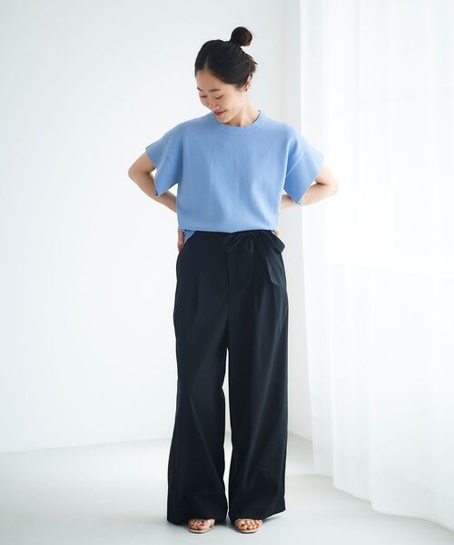 le.coeur blanc（ルクールブラン）の「フレアスリーブニットプルオーバー（ニット/セーター・レディース・ブルー/ダークグレー/キャメル/グレイッシュベージュ・38）」の22枚目の写真