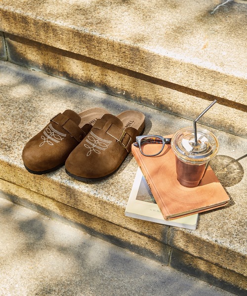 MONO-MART LADY'S(モノマートレディース)の「コンフォートサンダルフラワーステッチサンダル(サンダル・レディース・キャメル/グレイッシュベージュ/ブラック・S/M/L/LL)」の9枚目の写真