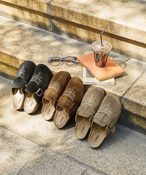 MONO-MART LADY'S(モノマートレディース)の「コンフォートサンダルフラワーステッチサンダル(サンダル・レディース・キャメル/グレイッシュベージュ/ブラック・S/M/L/LL)」の4枚目の写真